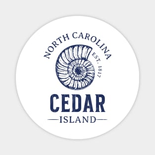 Cedar Island, NC Summertime Vacationing Seashell Magnet